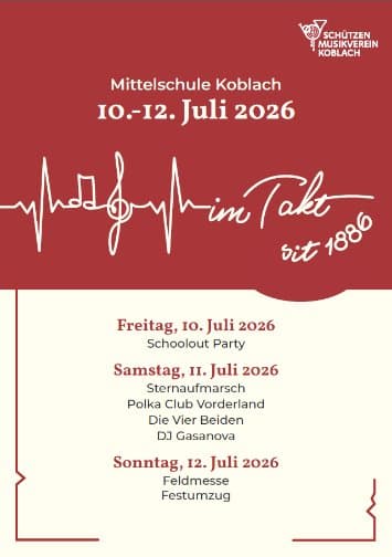 Im Takt seit 1886 - 140 Jahre SMV Koblach